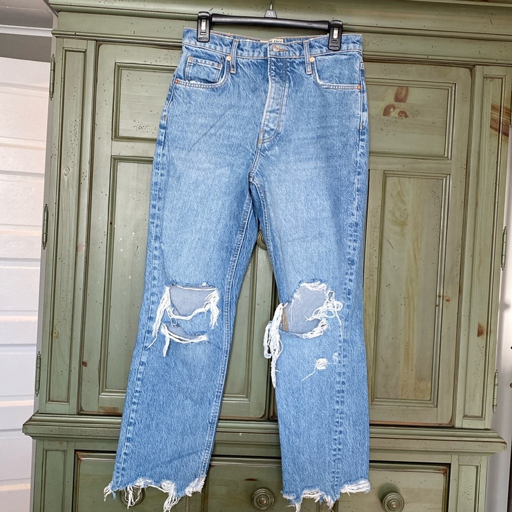 We the free Tapered baggy high rise boyfriend fit